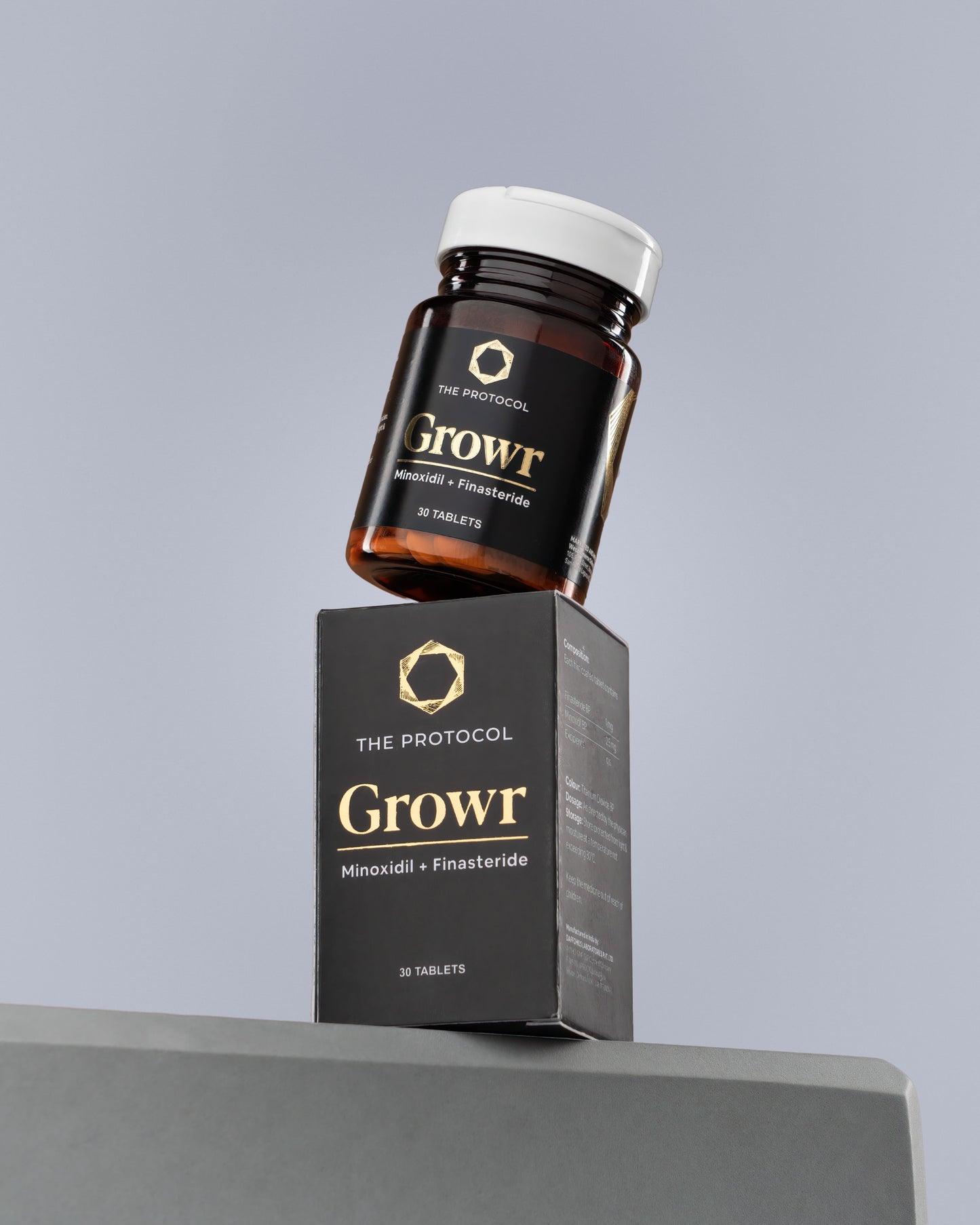 The Protocol – GROWR Hair Regrowth Tablets (Minoxidil + Finasteride) For Men